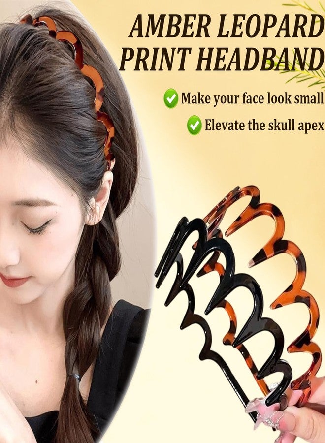 EuftEale U Shape Fashion Tooth Hair Comb Headband,Zig Zag Headbands for Women，High Cranium Head Band,Wavy Teeth Hairs Hoop for Women Girls Hairs Accessory Styling(2PCS) - Image 3
